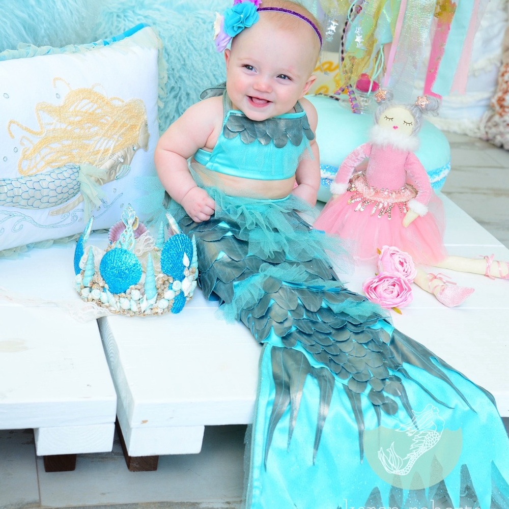Mermaid Costume for Kids - Teal and Blue